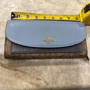 Coach Slim Envelope Wallet in Colorblock Signature Canvas